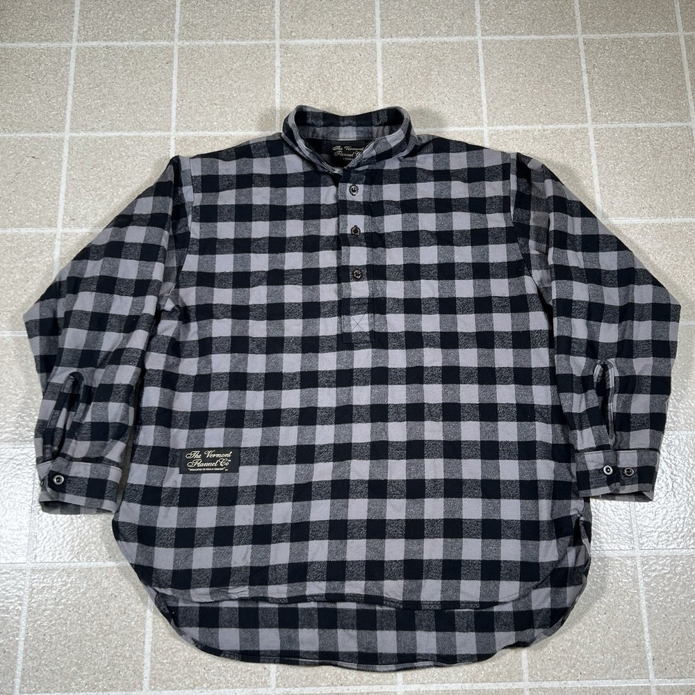 The Vermont Flannel Co Shirt Mens XS Half Placket Blade Collar Pullover Henley